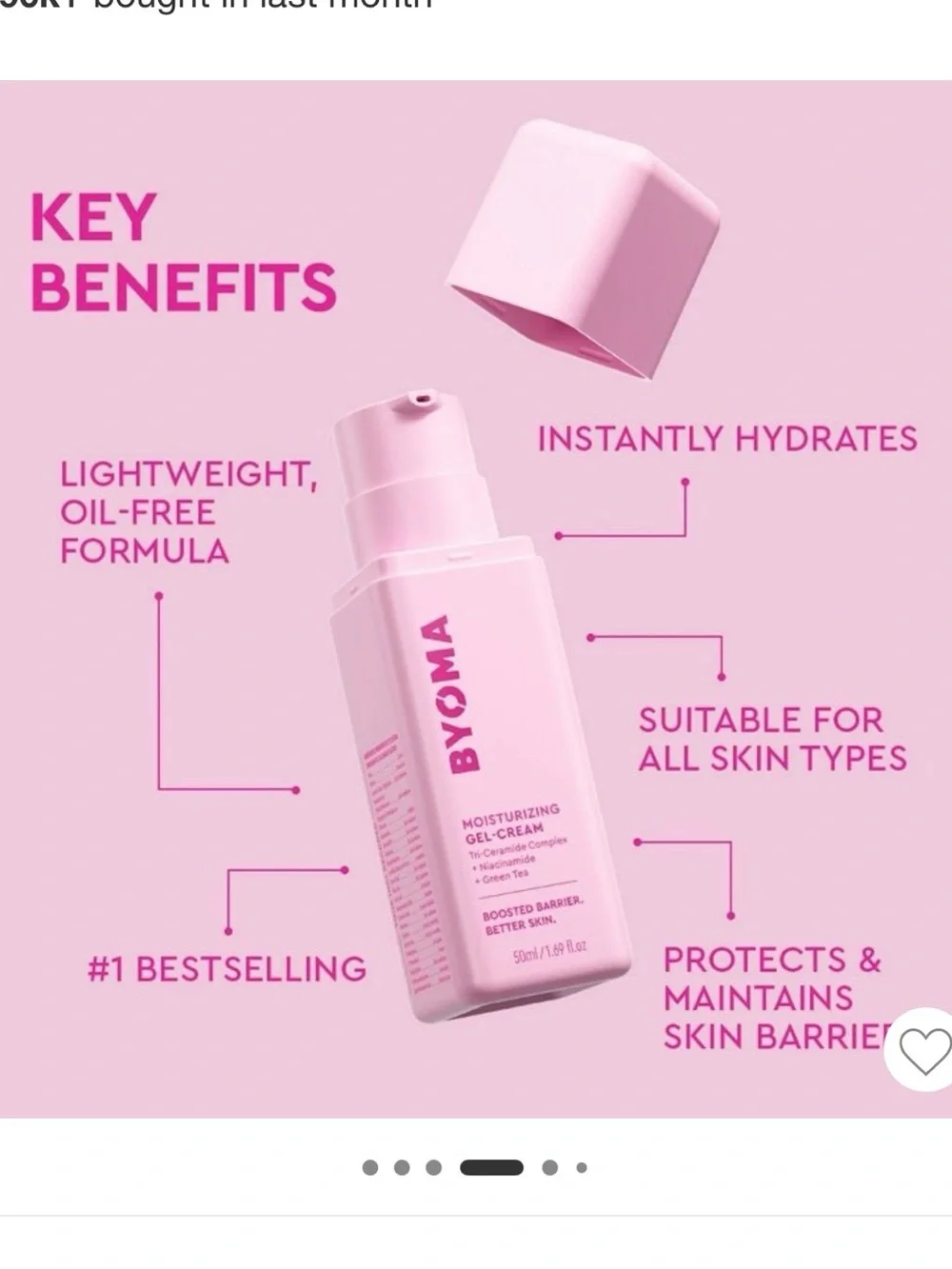 BYOMA Moisturizing Gel-Cream — Lightweight Hydration .68 oz NEW